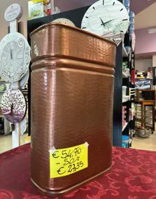 Porta ombrelli rame brunito, altezza cm 48