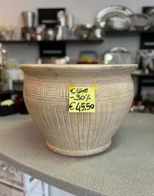 Copri vaso ceramica, altezza cm 34