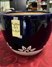 Copri vaso ceramica, altezza cm 23