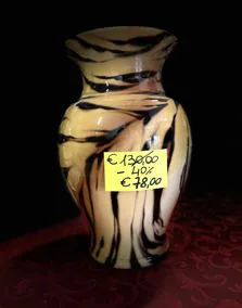 Vaso ceramica tigrato, altezza cm 53