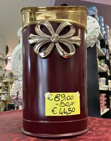 Porta ombrelli ottone smaltato, altezza cm 53