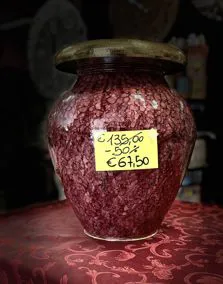 Vaso ottone smaltato, altezza cm 46