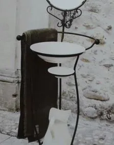 portacatino metallo con ceramiche