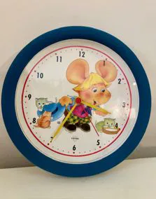 Orologio Topo Gigio plastica, diametro 24 cm