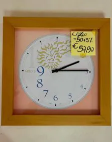 Orologio legno 34x34 cm