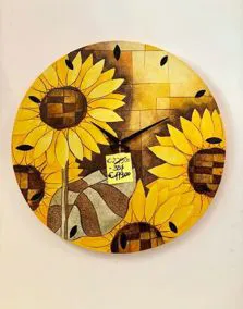 Orologio cartapietra girasoli diametro 60 cm