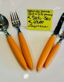 Servizio posate 24 pz manico arancione