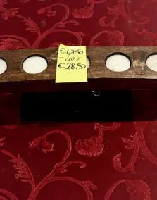 Porta candele legno lunghezza 52 cm