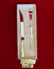 Set coltello arrosto e forchettone argento 1000