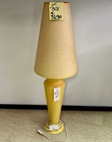 Lampada ceramica gialla altezza 79cm