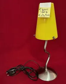 Lampada in vetro giallo altezza 41 cm