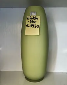 Vaso COVERI in vetro verde altezza 33cm