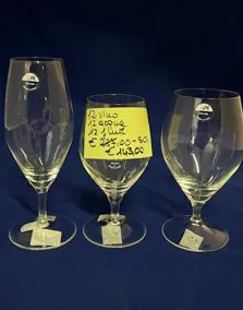 Set calici cristallo IVAT, 12 vino, 12 acqua, 12 flute