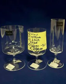 Set calici cristallo FADE - 12 vino, 12 acqua, 12 flute