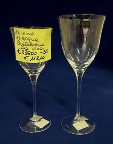 Set calici cristallo Da Vinci Crystal 12 vino, 12 acqua
