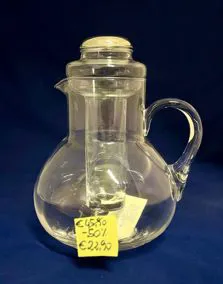 Caraffa in cristallo con bulbo refrigerante altezza 30 cm