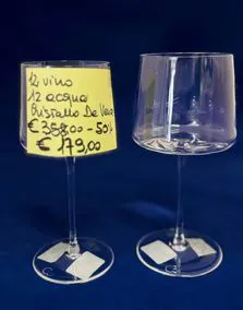 Set calici cristallo De Vence, 12 acqua, 12 vino