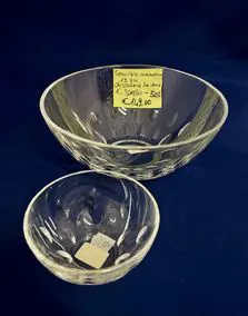 Servizio macedonia cristallo De Vence, 1 terrina, 12 coppette 