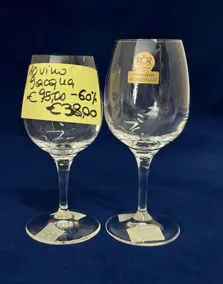 Set calici cristallo RCR, 10 vino, 9 acqua 