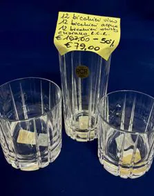 Set bicchieri cristallo RCR, 12 vino, 12 acqua, 12 whisky