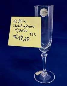 Set 12 flute cristallo Cristal d'Arques