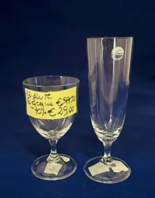 Set calici cristallo IVAT, 12 flute, 6 acqua