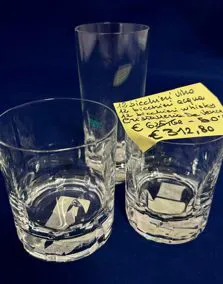Set bicchieri cristallo De Vence, 12 vino, 12 acqua, 12 whisky
