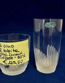 Set bicchieri cristallo Durand, 12 vino, 12 bibita