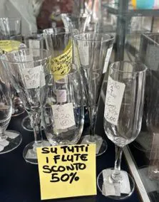 Calici flute varie misure
