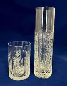 Bicchieri cristallo Bohemia taglio pizzo