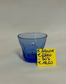 St 6 bicchieri liquore blu