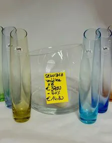 Servizio vodka cristallo colorato IVAT