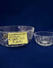 Servizio macedonia cristallo R.C.R.  6 coppette e 1 coppa grande