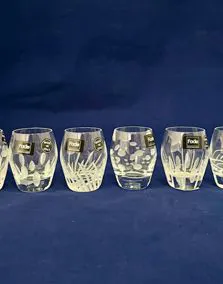Set 6 bicchieri liquore cristallo FADE