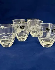 Set 6 bicchieri acqua cristallo FADE decorato