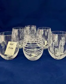 Set 6 bicchieri acqua cristallo FADE decorato