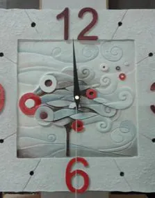 Orologio quadrato Cartapietra