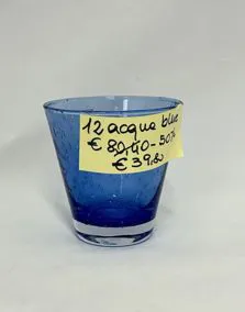 Set 12 bicchieri acqua blu
