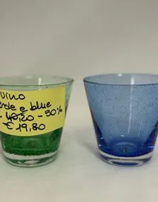 Set 6 bicchieri vino disponibile verde o blu