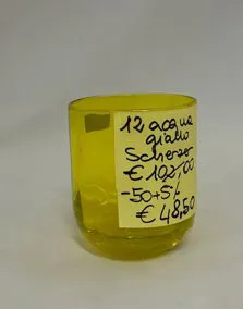 Set 12 bicchieri acqua Scherzer giallo