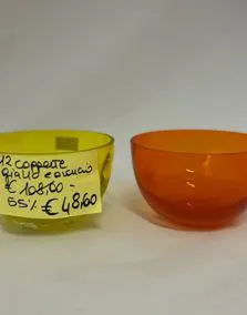 Set 12 coppette Scherzer disponibile giallo e arancio