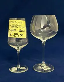 Set calici cristallo De Vence, 12 vino, 12 acqua