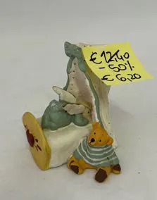 Angioletto/orsetto culla ceramica, dimensioni 8cmx6cm