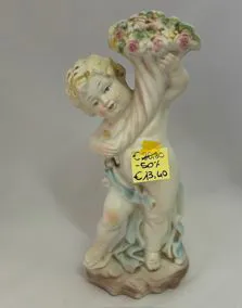 Statua angelo ceramica, altezza 37cm