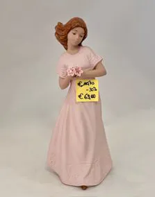 Statua ceramica NADAL ragazza, altezza 28cm