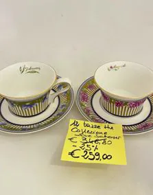 Set mesi 12 tazze con piattino porcellana collezione Love Scherzer