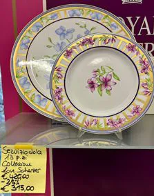 Servizio dolce porcellana collezione Love Scherzer, 1 piatto grande e 12 piattini