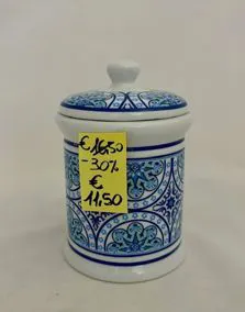 Barattolo ermetico porcellana, altezza 12 cm