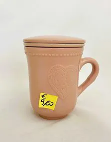 Tazza rosa porcellana con filtro