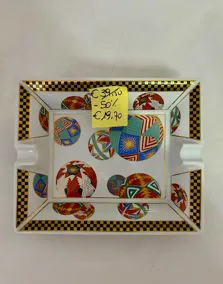 Posacenere porcellana, dimensioni 20cm x 16cm